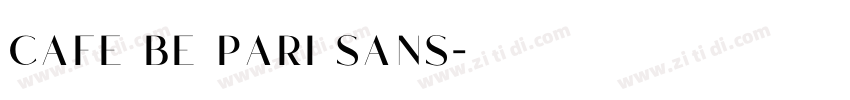 cafe be pari sans字体转换